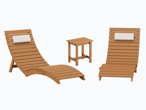 Image of AquaCurve™ AquaWave Pre-Assembled Folding Pool Lounge Chair for Tanning Ledge