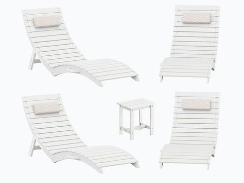 Image of AquaCurve™ AquaWave Pre-Assembled Folding Pool Lounge Chair for Tanning Ledge