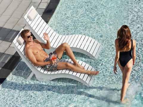 Image of AquaCurve™ AquaWave Sun Shelf Chairs for In-Pool Use