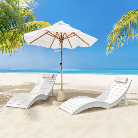 Image of AquaCurve™ AquaWave Pre-Assembled Folding Pool Lounge Chair for Tanning Ledge