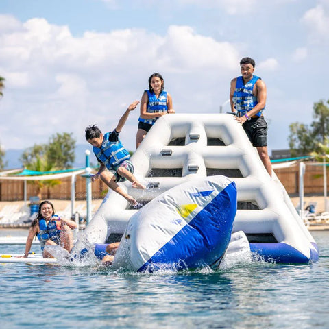 Image of Aquaglide Jungle Jim Inflatable Pyramid Water Park