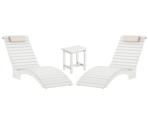 Image of AquaCurve™ AquaWave In-Pool Chaise Lounge Chair and Table for Spacious Tanning Ledges