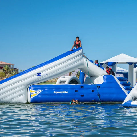 Image of Aquaglide Loki Corner Inflatable Water Slide