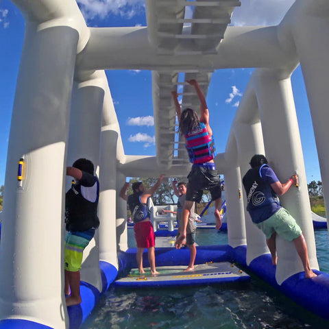 Image of Aquaglide Monkey Dome Inflatable Water Park