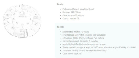 Image of SPINERA Professional™ Endless Ride Multi-Person Tube - Aqua Roulette