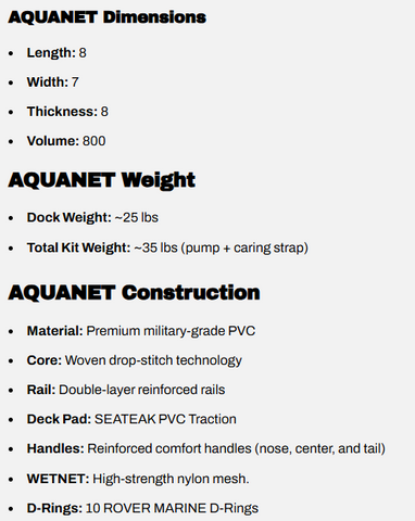 Image of Pop Board Co PopUp AquaNet 8' - Inflatable Lounging Platform with Mesh Net