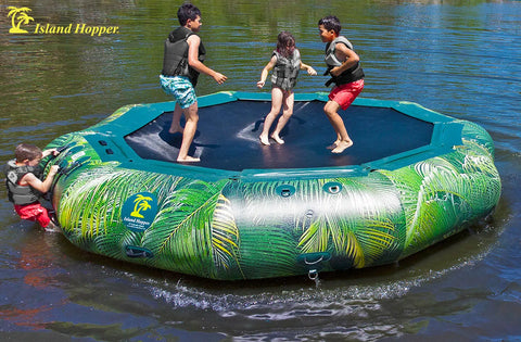 Image of Island Hopper 15’ Water Bouncer Lakeside Graphics Series