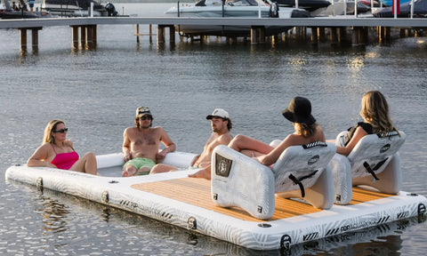 Image of Pop Board Co 14' AquaDock - Inflatable Dock Platform and Lounger *PREORDER JULY 15TH*