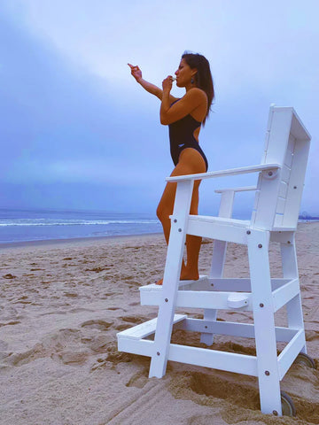 Image of Aquamentor 40" Lifeguard Chair - Compact and Stable Lifeguard Station
