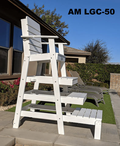 Image of Aquamentor 50" Lifeguard Chair - Compact and Stable Lifeguard Station
