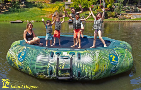 Image of Island Hopper 15’ Water Bouncer Lakeside Graphics Series