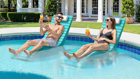 Image of AquaCurve™ AquaWave Sun Shelf Chairs for In-Pool Use