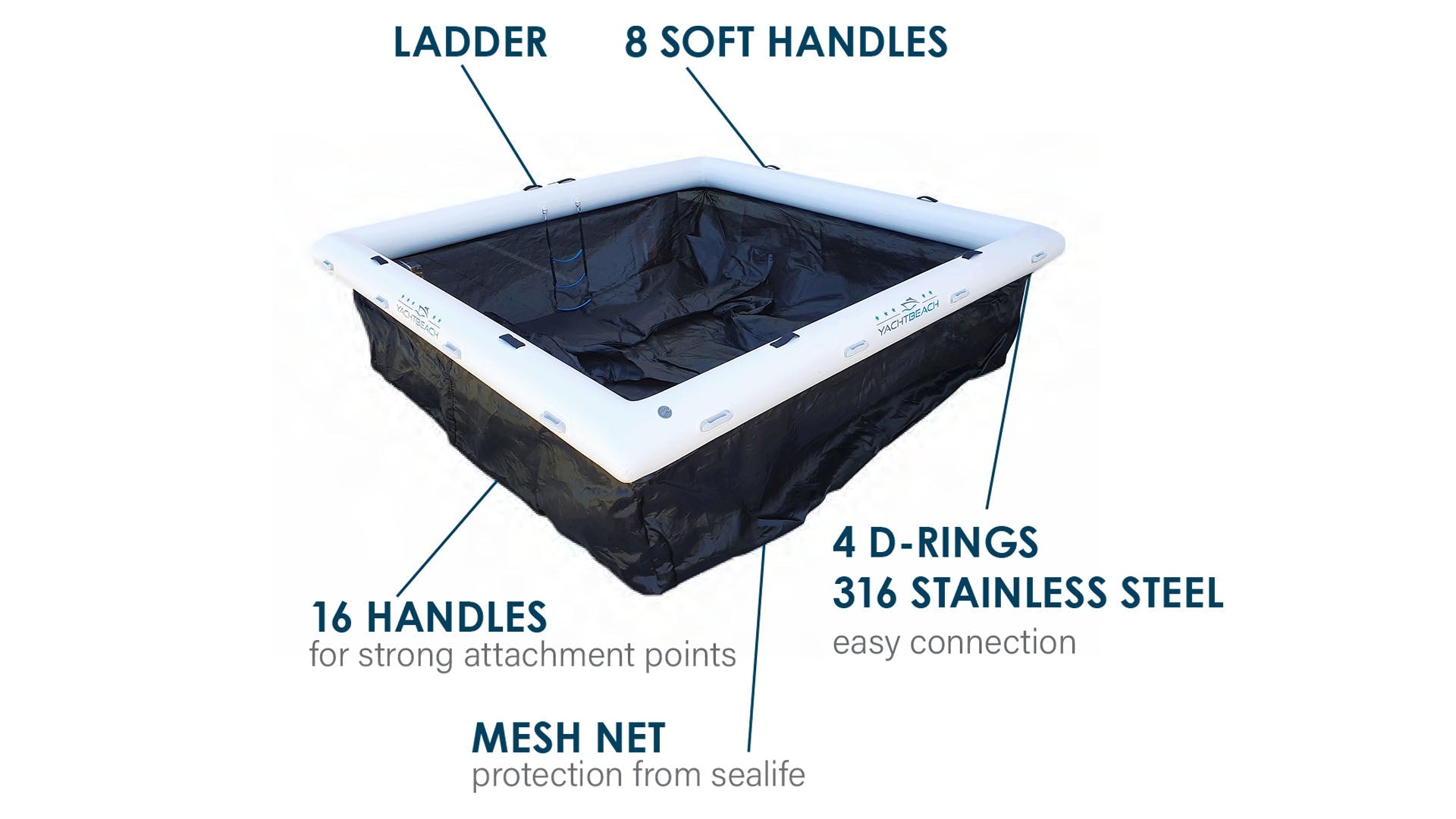 Yachtbeach by Spinera Classic Pool for Yachts [4x4m w. 30cm Tube]