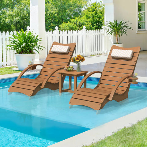 Image of AquaCurve™ AquaWave In-Pool Lounge Chair with Armrests & Cup Holder for Tanning Ledge and Sun Shelf