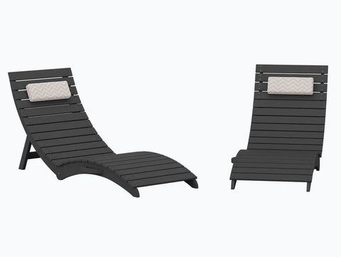 Image of AquaCurve™ AquaWave Pre-Assembled Folding Pool Lounge Chair for Tanning Ledge