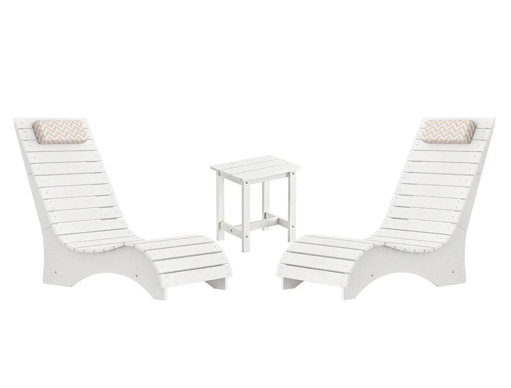 AquaCurve™ AquaWave Pool Loungers in Water for Compact Tanning Ledges with Side Table