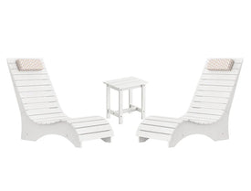 AquaCurve™ AquaWave Pool Loungers in Water for Compact Tanning Ledges with Side Table