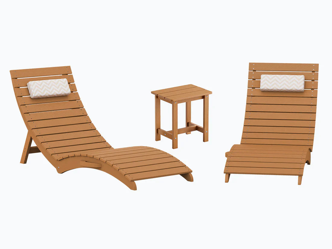 AquaCurve™ AquaWave Pre-Assembled Folding Pool Lounge Chair for Tanning Ledge