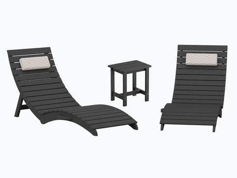 Image of AquaCurve™ AquaWave Pre-Assembled Folding Pool Lounge Chair for Tanning Ledge