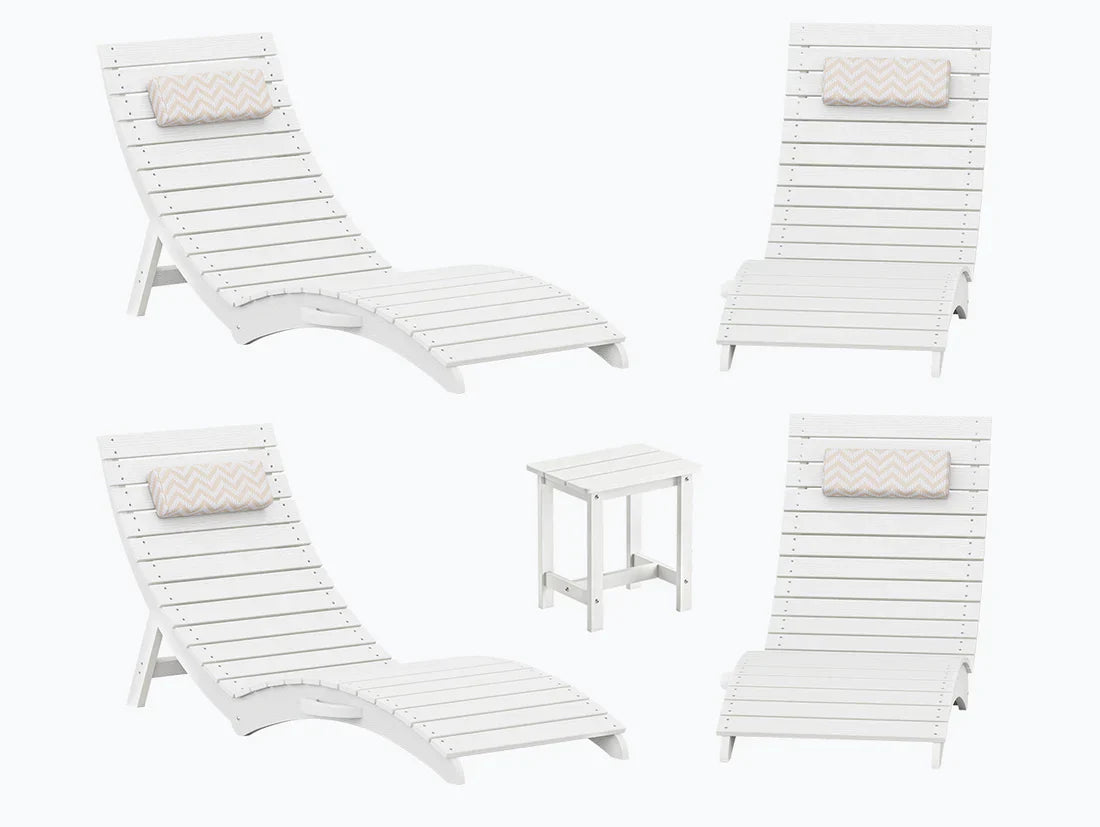 AquaCurve™ AquaWave Pre-Assembled Folding Pool Lounge Chair for Tanning Ledge