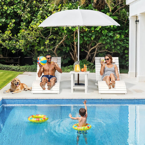 Image of AquaCurve™ AquaWave Pre-Assembled Folding Pool Lounge Chair for Tanning Ledge
