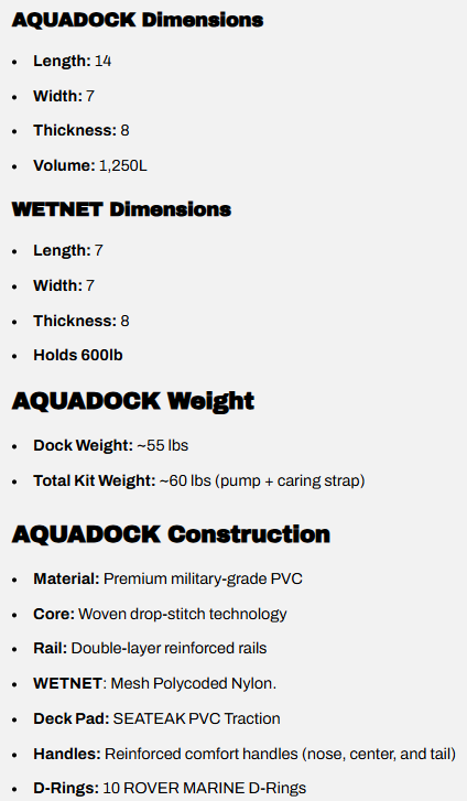 Pop Board Co 14' AquaDock - Inflatable Dock Platform and Lounger *PREORDER JULY 15TH*