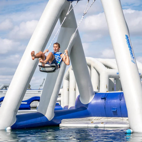 Image of Aquaglide Catapult Inflatable Water Park with Trapeze-Style Swing