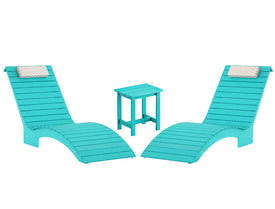 AquaCurve™ AquaWave In-Pool Chaise Lounge Chair and Table for Spacious Tanning Ledges