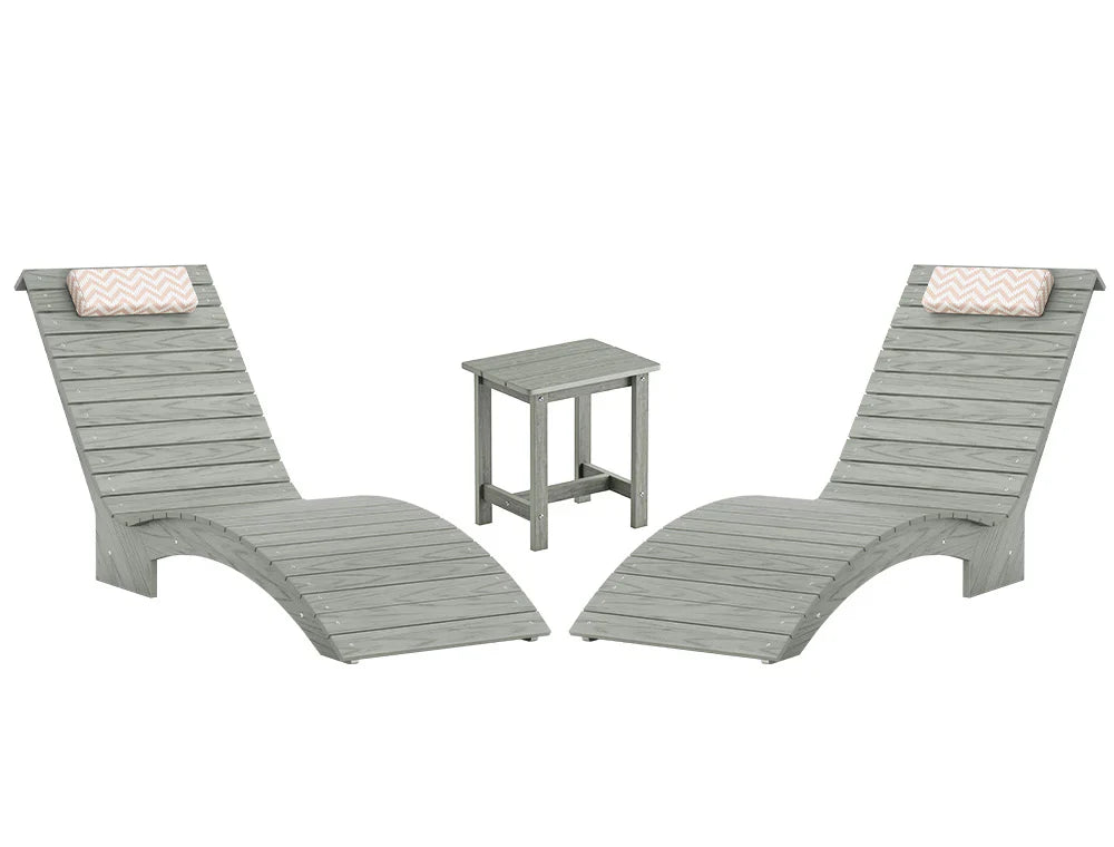 AquaCurve™ AquaWave In-Pool Chaise Lounge Chair and Table for Spacious Tanning Ledges