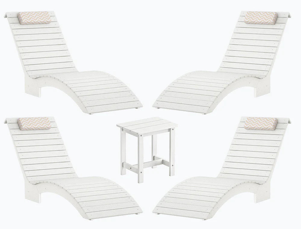 AquaCurve™ AquaWave In-Pool Chaise Lounge Chair and Table for Spacious Tanning Ledges
