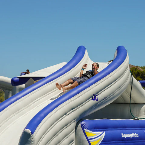 Image of Aquaglide Loki Corner Inflatable Water Slide