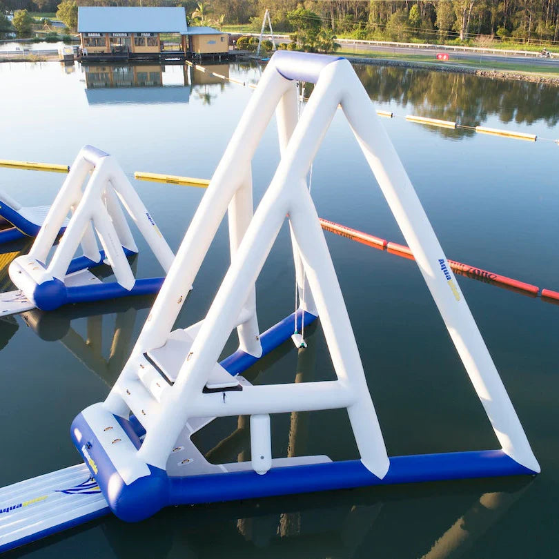 Aquaglide Skyrocket Inflatable Water Park with Trapeze-Style Swing