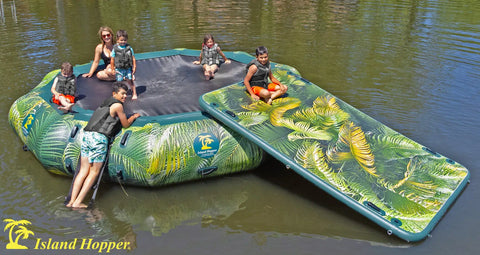 Image of Island Hopper 15’ Water Bouncer Lakeside Graphics Series