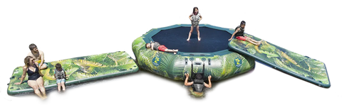 Image of Island Hopper 15’ Water Bouncer Lakeside Graphics Series