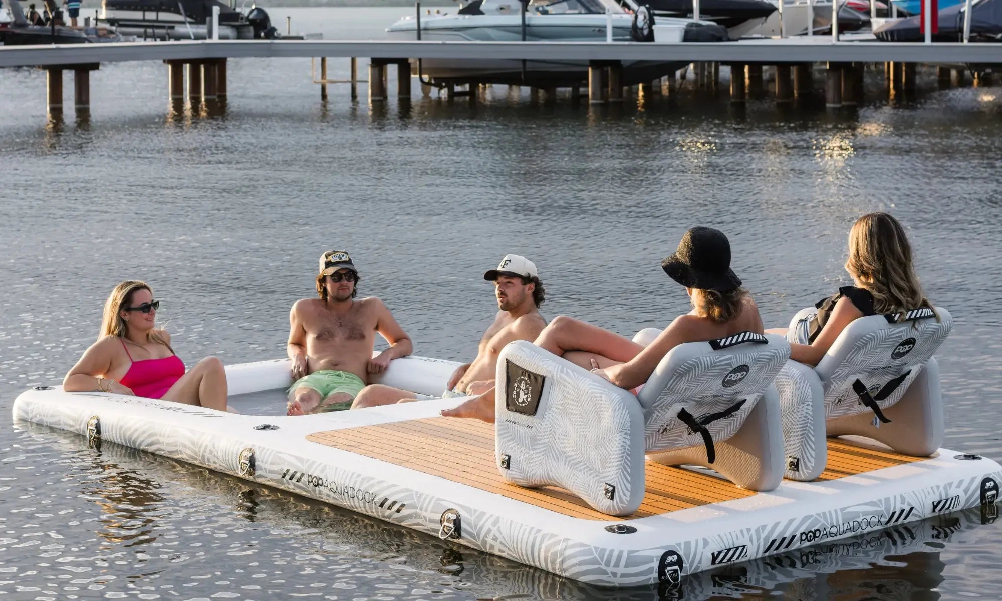 Pop Board Co 14' AquaDock - Inflatable Dock Platform and Lounger *PREORDER JULY 15TH*